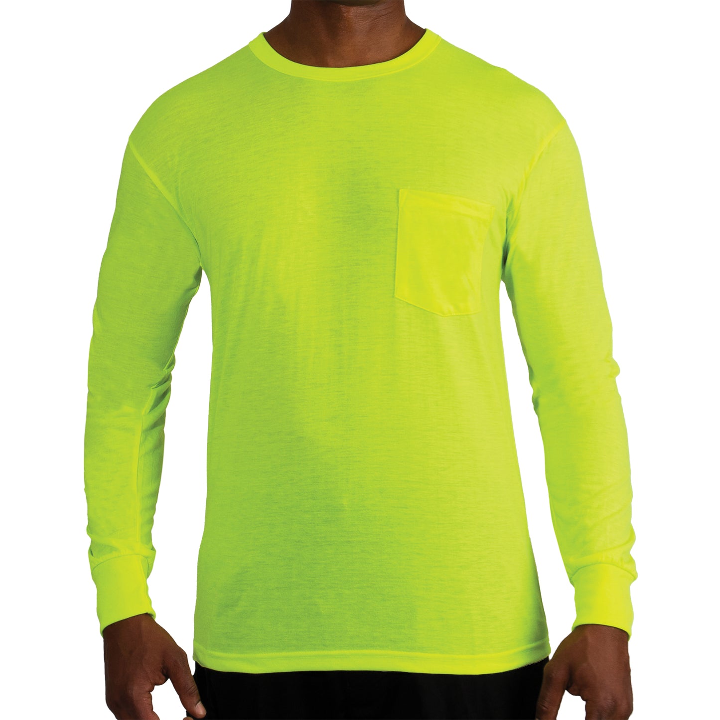 Milspec Moisture Wicking Long Sleeve Pocket T-Shirt - Safety Green New Arrivals MilTac Tactical Military Outdoor Gear Australia