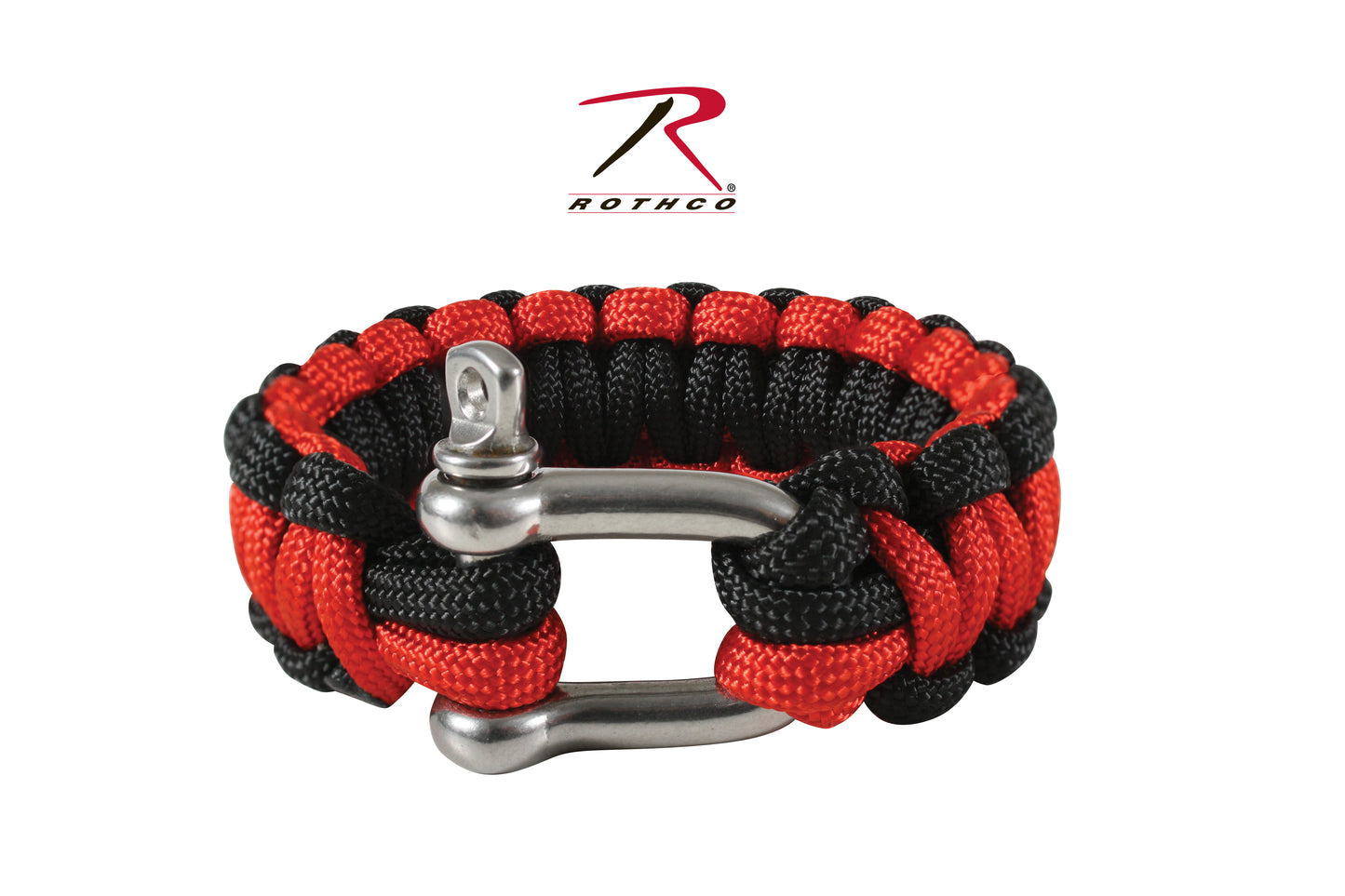 Milspec Thin Red Line Paracord Bracelet With D-Shackle Thin Red Line MilTac Tactical Military Outdoor Gear Australia