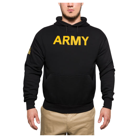 Milspec Army Printed Pullover Hoodie - Black Sweatshirts & Hoodies MilTac Tactical Military Outdoor Gear Australia