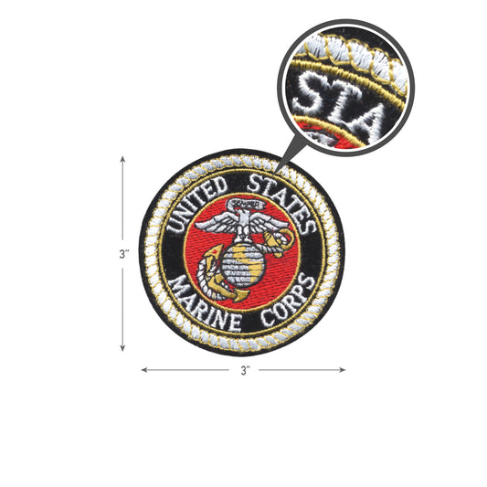 Milspec Deluxe USMC Round Patch Military Patches MilTac Tactical Military Outdoor Gear Australia