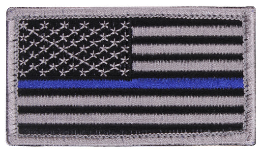 Milspec Thin Blue Line Police U.S. Flag Patch - Hook Back Thin Blue Line MilTac Tactical Military Outdoor Gear Australia