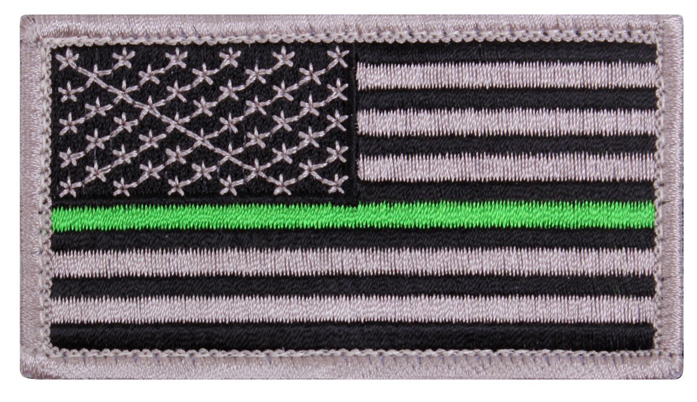 Milspec Thin Green Line US Flag Patch - Hook Back Thin Green Line MilTac Tactical Military Outdoor Gear Australia