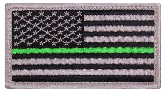 Milspec Thin Green Line US Flag Patch - Hook Back Thin Green Line MilTac Tactical Military Outdoor Gear Australia