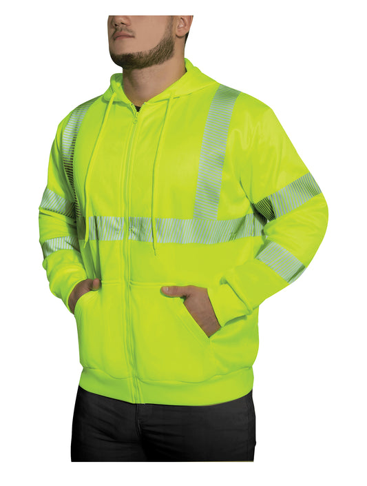 Milspec Hi-Vis Performance Zipper Sweatshirt - Safety Green Sweatshirts & Hoodies MilTac Tactical Military Outdoor Gear Australia