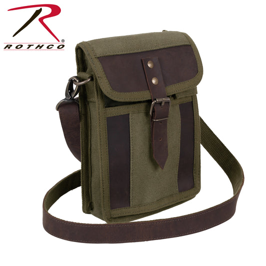 Milspec Canvas Travel Portfolio Bag With Leather Accents Gifts For Her MilTac Tactical Military Outdoor Gear Australia