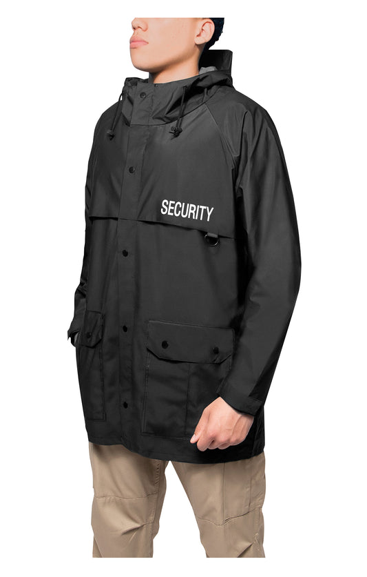 Milspec Security Nylon Rain Jacket - Black New Arrivals MilTac Tactical Military Outdoor Gear Australia