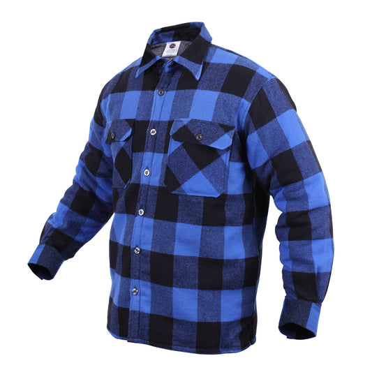 Milspec Extra Heavyweight Buffalo Plaid Sherpa Lined Flannel Shirts Flannel and Casual Shirts MilTac Tactical Military Outdoor Gear Australia