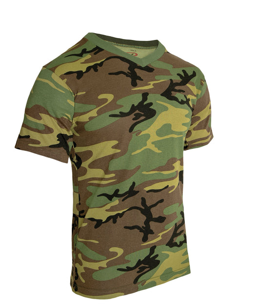 Milspec Camo V-Neck T-Shirt Camo T-Shirts MilTac Tactical Military Outdoor Gear Australia
