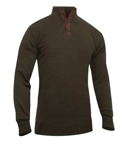 Milspec 3-Button Sweater With Suede Accents Sweaters MilTac Tactical Military Outdoor Gear Australia