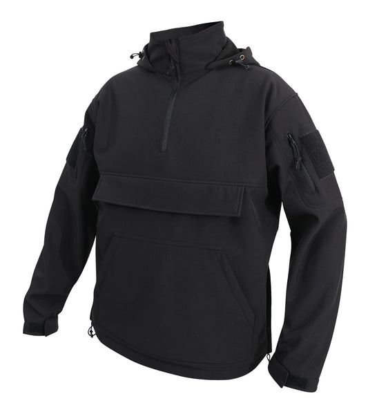 Milspec Concealed Carry Soft Shell Anorak - Black Soft Shell Jackets MilTac Tactical Military Outdoor Gear Australia