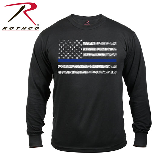 Milspec Long Sleeve Thin Blue Line T-Shirt Thin Blue Line MilTac Tactical Military Outdoor Gear Australia