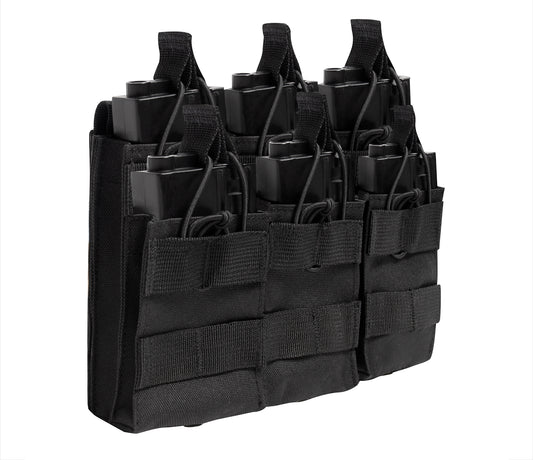 Milspec MOLLE Open Top Six Rifle Mag Pouch Ammo Cans & Pouches MilTac Tactical Military Outdoor Gear Australia