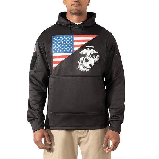 Milspec US Flag / USMC Eagle, Globe, & Anchor Concealed Carry Hoodie Concealed Carry Clothing MilTac Tactical Military Outdoor Gear Australia