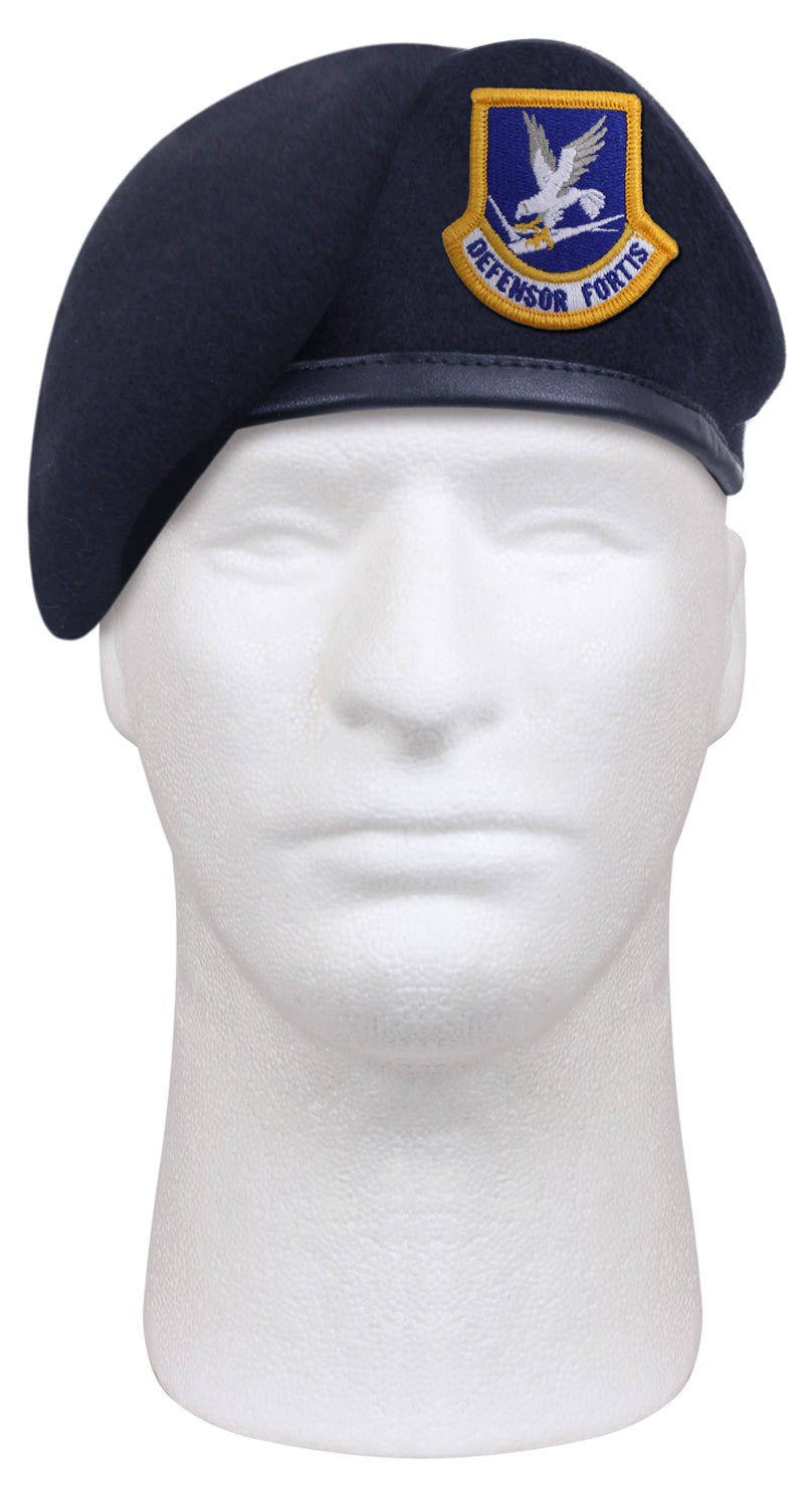 Milspec Inspection Ready Beret With USAF Flash - Midnight Navy Blue Berets MilTac Tactical Military Outdoor Gear Australia