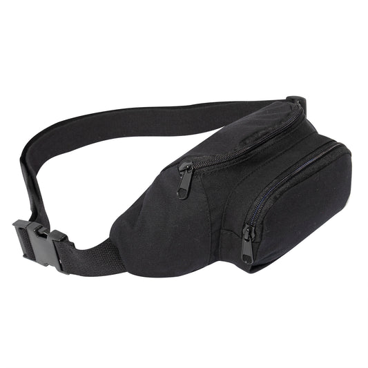 Milspec Canvas Crossbody Fanny Pack - Black Gifts For Her MilTac Tactical Military Outdoor Gear Australia