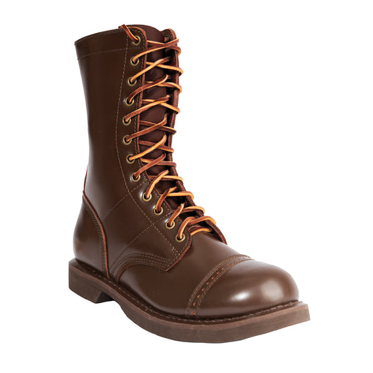Milspec Brown Leather Jump Boot - 10 Inches New Arrivals MilTac Tactical Military Outdoor Gear Australia