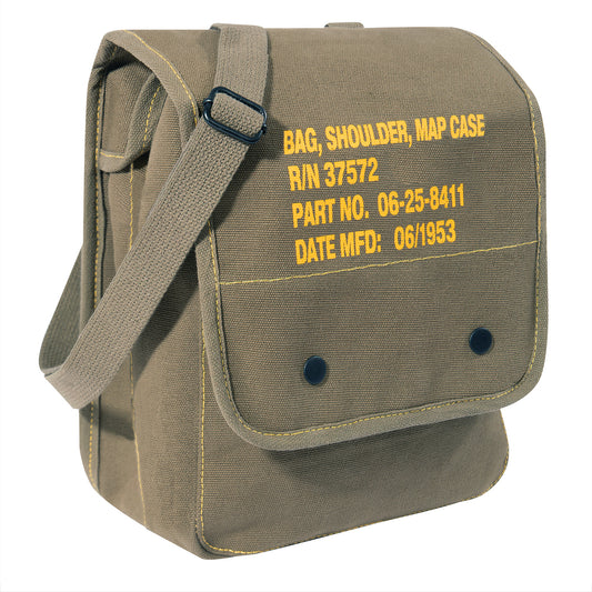 Milspec Canvas Map Case Shoulder Bag With Military Stencil Messenger Bags & Shoulder Bags MilTac Tactical Military Outdoor Gear Australia