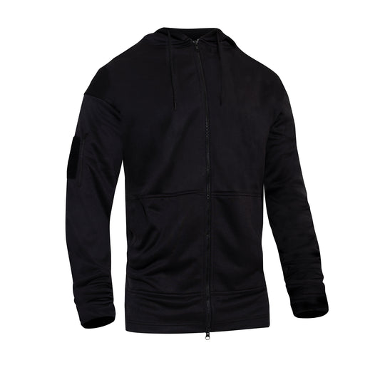 Milspec Concealed Carry Zippered Hoodie - Black Concealed Carry Clothing MilTac Tactical Military Outdoor Gear Australia