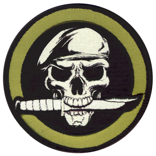 Milspec Military Skull & Knife Morale Patch Morale Patches MilTac Tactical Military Outdoor Gear Australia