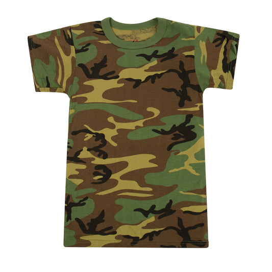 Milspec Kids Woodland Camo Heavyweight T-Shirt Camo T-Shirts MilTac Tactical Military Outdoor Gear Australia