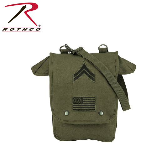 Milspec Canvas Map Case Shoulder Bag With Military Patches Messenger & Shoulder Bags MilTac Tactical Military Outdoor Gear Australia