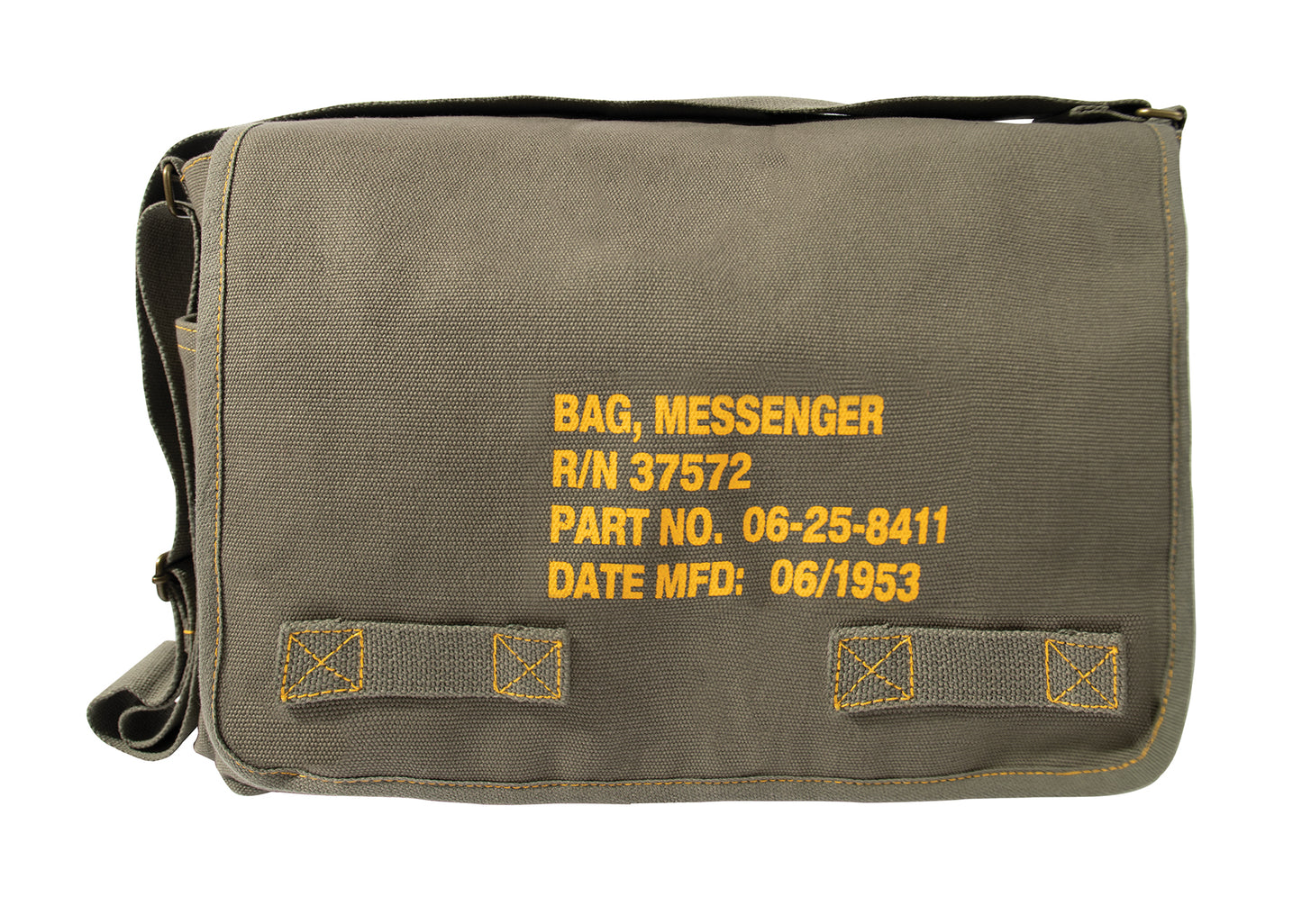 Heavyweight Canvas Classic Messenger Bag With Military Stencil Messenger Bags & Shoulder Bags MilTac Tactical Military Outdoor Gear Australia