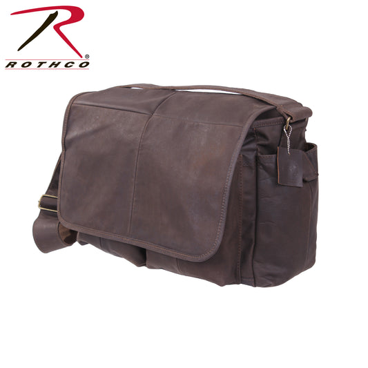 Milspec Brown Leather Classic Messenger Bag Messenger & Shoulder Bags MilTac Tactical Military Outdoor Gear Australia