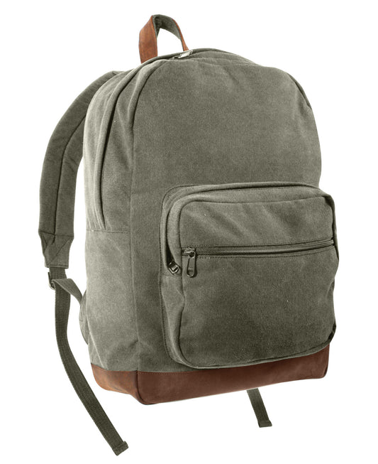 Milspec Vintage Canvas Teardrop Backpack With Leather Accents Backpacks MilTac Tactical Military Outdoor Gear Australia